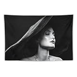 QINGRONG Angelina Jolie Poster Américain Belle Actrice Imprimée sur Polyester Tapisserie Parchemin Art Mural Photo Famille Décoration Maison Chambre Tapisserie Décorative 101,6 x 152,4 cm