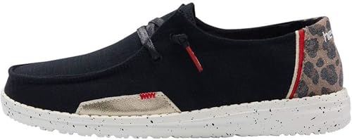 Image of HEYDUDE Wendy Stretch Canvas Women's Shoes, Women's Slip-on Loafers, Comfortable & Light-Weight