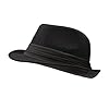 Vikodah Felt-Trilby-Fedora-Hat for Kids Short Brim Manhattan Gangster Cap for Boys 4-8Yrs Black #4