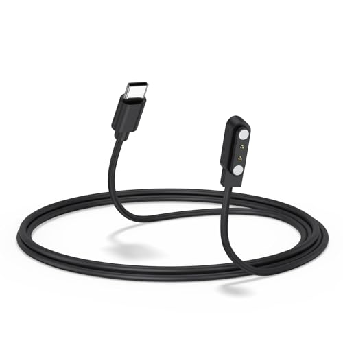 AK USB C Magnetic Charger Compatible with YAMAY SW022 Magnetic Smart Watch Charging Cables 2 pin 4mm Smart Watch Charger Compatible with Ticwatch GTX AGPTEK LW11 Xiaomi Haylou RT LSO5S (60cm)