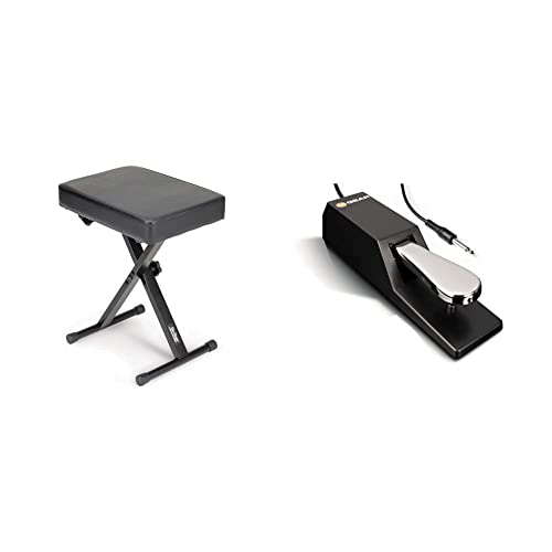Onstage Kt7800 Padded Keyboard Bench & M-Audio Sp-2 - Universal Sustain Pedal With Piano Style Action For Midi Keyboards, Digital Pianos & More #TOP26