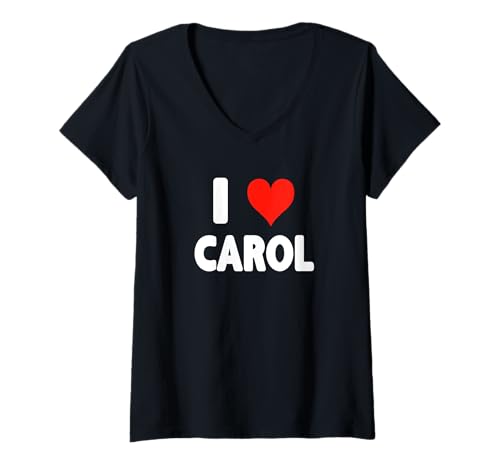 Mujer I Love Carol - Corazón Camiseta Cuello V