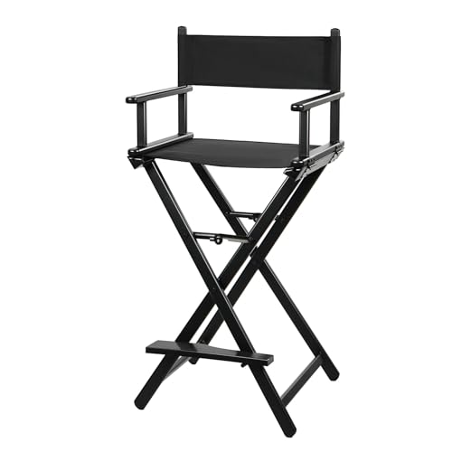 GDGYOFN 30'' Aluminum Tall Directors Chair, Portable Makeup Chair for Makeup Artist, Makeup Chair