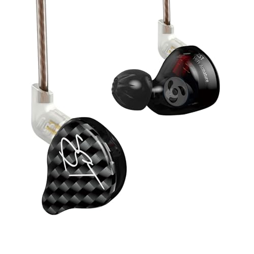 Auriculares in-ear FEDAI KZ ZST negros con cable desmontable miniatura 1