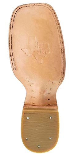 Mens Cognac Western Leather Cowboy Boot Crocodile Tail Print Square 10.5 2E Us #TOP5