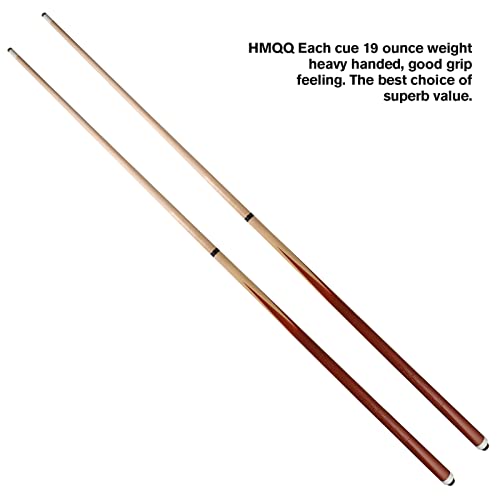 Hmqq 58" 2 -Pieces Professional Billiard Cue Sticks Heavy Duty 20Oz Hardwood Pool Queue Stick With 13Mm Tip,Coffee Color,Set Of 2 #TOP1