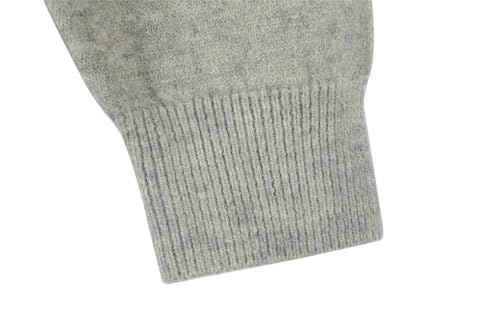 Men's Vintage Solid Color Single-Breasted Straight Long Sleeve Sweater 5