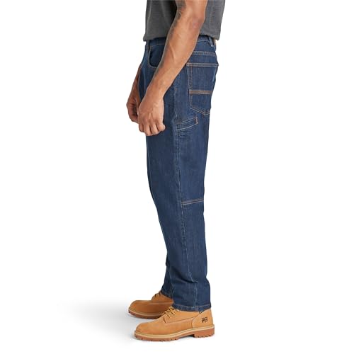 Timberland PRO Men's Ballast Athletic Fit Flex Carpenter Jeans, Dark Wash, 34W/34L2