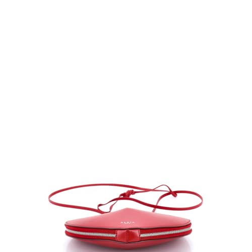 Pre-Loved Le Coeur Shoulder Bag Leather, Red4