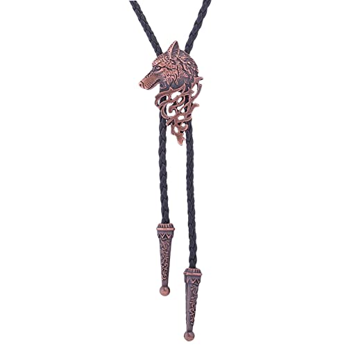 Cravate bolo loup vintage pour costume de mariage et fête