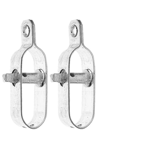 Gdfnmogo Lot de 2 tendeurs de fil d'acier pour clôture, corde à linge et serre, serre-câbles en fonte robuste avec 10 x 3,93 x 1,18 x 0,7 cm