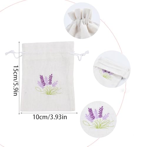 10 bolsas de lino decorativas para lavanda miniatura 5