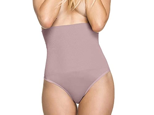 Calcinha Modeladora Fio Dental Alta Roxa, Sem Costura, Compressão, Feminino (M, Roxo)