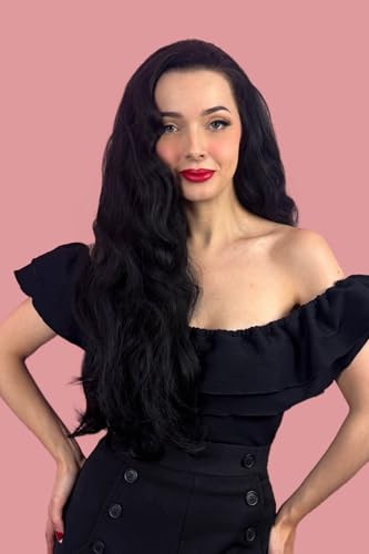 Demi-perruque noire Aislynn pour masquer le manque de volume - 7