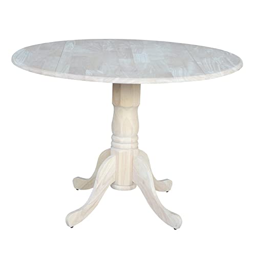 "International Concepts 42-Inch Dual Drop Leaf Table, Unfinished #TOP25