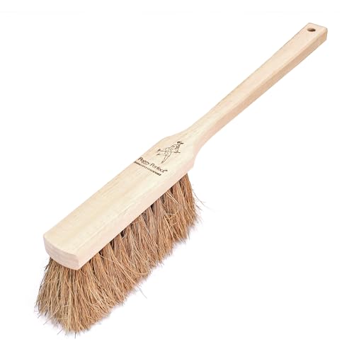 Kokos Langstielhandfeger Handfeger Holz Natur Borsten Outdoor Langer Stiel 43cm