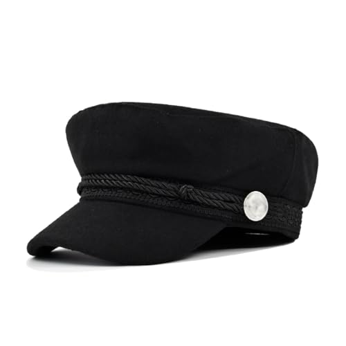ASTRQLE Sombrero de chofer negro vintage para hombre y mujer,