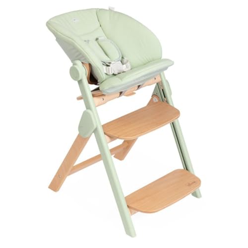 Chaise haute MERAVIGLIA olive pour simplifier le nettoyage des repas - 2