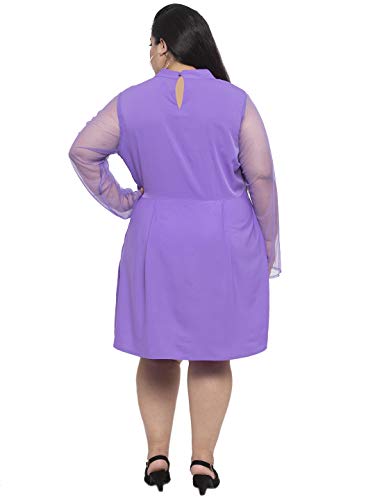 Image of Flambeur Women's Crepe Fit and Flare Knee-Length Dress