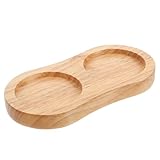 Ciieeo Bandeja de Madera y Organizador de Botellas para Molinillo de y Pimienta Base Antideslizante para Mesa de Comedor y Estación de Barra
