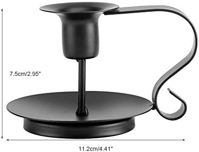 Nancunhuo Iron Candle Holder Retro Iron Taper Black Candle Holder Hand Made Candlestick Stand Home Candlelight Dinner Decor