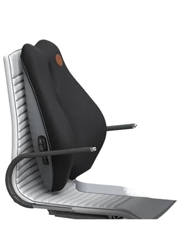 車のシートカバー 低反発素材 オフィスチェアクッション 腰サポート 背もたれ 整形外科用枕 腰椎マッサージ ヒップ 尾骨枕 カーシートクッションセット パッド 車 座布団(-O7-Black massage style)