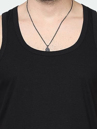 Image of JUARI BE A GENTLEMAN Men's Cotton Super Combed Breathable Vest for Men (Black)