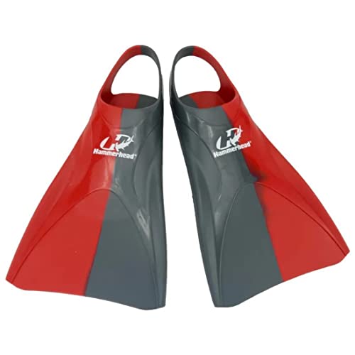 Nadadeira Hammerhead Premium Fins - Cinza/Vermelho