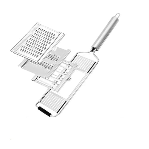 Set 3 piezas cortadora y ralladora manual acero inox miniatura 1