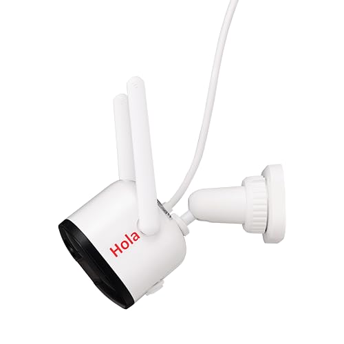 Image of Hola ! CO2 4MP QHD Wi-fi Outdoor Bullet Security Camera | 180 Degree with Tilt | Two Way Talk | Human Motion Detection | Night Vision | Supports SD Card (Up to 128 GB) | Alexa & OK Google - CO-2