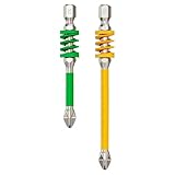 Ruwshuuk Magnetischer Bohrersatz | 2-teiliger Schraubbit-Set | Rutschfeste Federbelastete Robuste Metall Arbeitswerkzeug für Heimwerker Elektronik und Gebäudeinstandhaltung