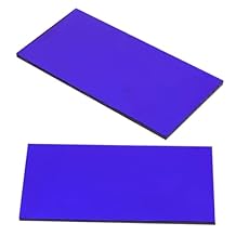 VICASKY 2pcs Cobalt Glass Plates for Chemistry Experiments Experiment Device for School Labs