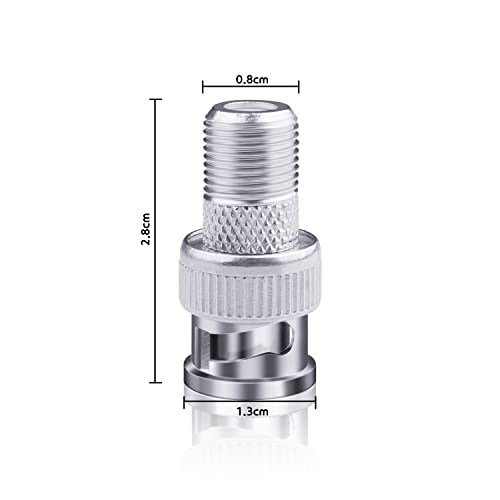 Fanbalunke F to BNC Connector 16 Pcs BNC Male Plug to F Female Jack Coax Adapter 75 Ohm, RG6 - Image 3