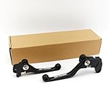 CNC Pivot Brake Clutch Levers for Suzuki DRZ125 DRZ125L 2008-2024, DRZ250 2001-2007, DRZ400 2000-2004, DRZ400E 2000-2007 (Black)