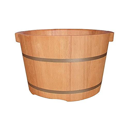 Cubeta de baño de pies de madera natural 41 cm