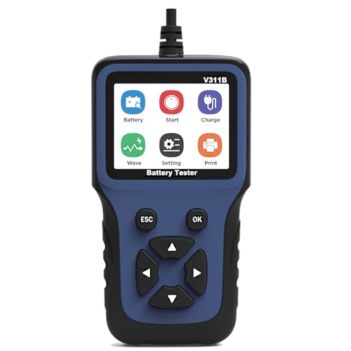 Car Battery Tester, 12V Battery Load Tester, 100-2000 CCA Battery Tester Automotive, Car Cranking & Charging System Scan Tool, Suitable for Car, Truck, Motorcycle, SUV, ATV, Boat
