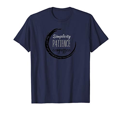 Simplicity Patience Compassion - Zen Enso Yoga - Lao Tzu T-Shirt