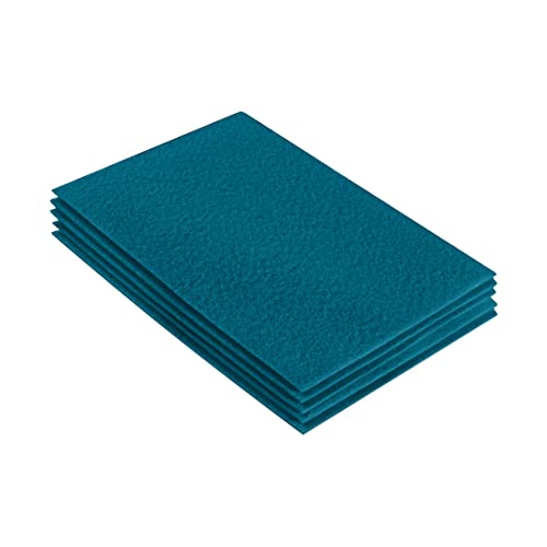 FabricLA Acrylic Felt Fabric Sheets for Crafts | Precut 9" X 12" Inch (20 cm X 30 cm) Felt Squares | Felt Fabric Sheets for DIY Crafts, Hobby, Costume, and Decoration |Turquoise A014, 5 Pieces