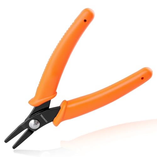 Image of 5.5 Inch Thin Flat Nose Pliers With Smooth Jaw - Precision Jewelry and Craft Making Tool for Wire Straightening - Duck Billed, Chain Nose, Micro Pliers