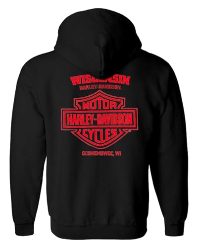 Harley-Davidson Men's Distressed Free To Ride Pullover Fleece Hoodie - Black2