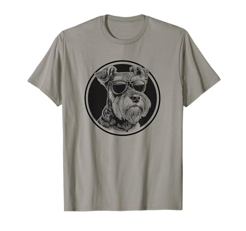 Funny Mens Womens Sunglasses Logo Miniature Schnauzer Lover T-Shirt