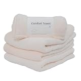 ［Comfort Towel］ マイクロファイバー フェイスタオル 50×80cm (オフホワイト) 【ふんわり 速乾 】4個 セット ビッグフェイスタオル bath towel タオル 毛巾 大判タオル [AP LAB 公式]