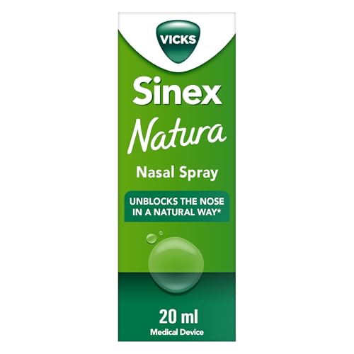 Vicks Natura, Decongestant Nasal Spray, Hypertonic with Menthol, Eucalyptus and Thyme, 97% Natural Origin Ingredients & Enriched with Provitamin B5 (Synthetic), 20ml