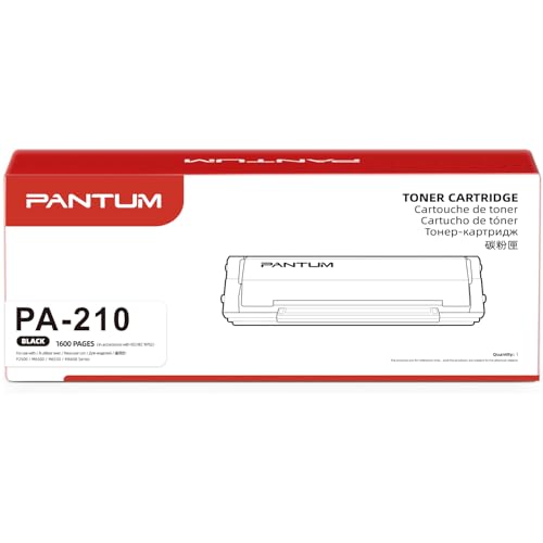 PANTUM PA 210 Original Tóner para Impresora láser P2502W, P2500W, M6500NW, M6500W, M6558NW, Color Negro, 1600 páginas