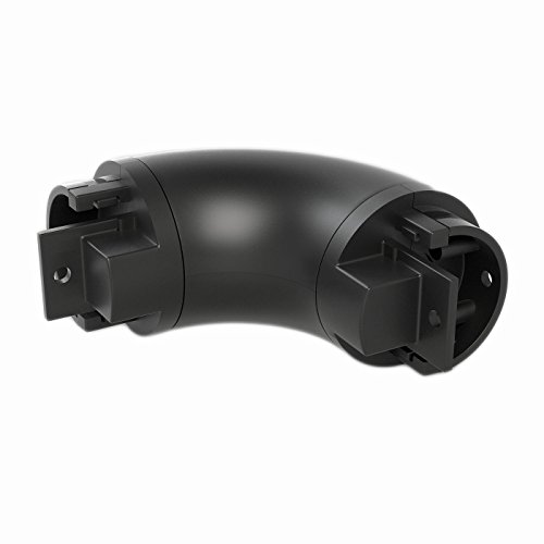 90-Degree Corner Bend, Fixed Angle, Satin Black Finish, for Promenaid Handrail System Only