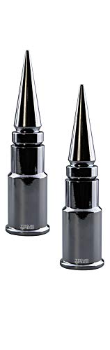 True Spike 2 Pc Chrome Spike Tire Air Valve Stem Caps Cover In Heavy Gauge Cnc Machined Billet Aluminum Short Compatible With Harley Davidson Hd And Other Motorcycles Bikes Bicycles #TOP2