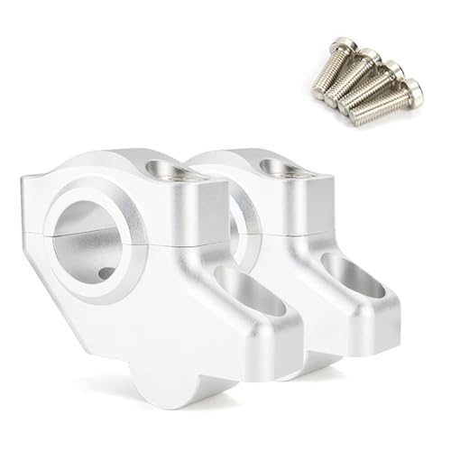 Elevador de manillar de 22 mm y 7/8" para motos Honda CBF 1000, 600 y 500 en plata mate