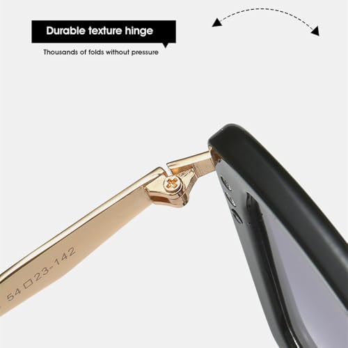 Lunettes de soleil carrées UV400 pour femme avec monture en métal simple - 5