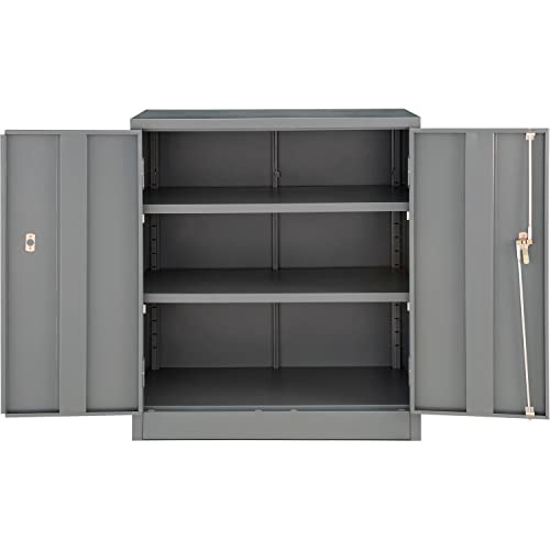 Global Industrial Unassembled Counter Height Cabinet, 36x18x42, Gray - Thumbnail 3