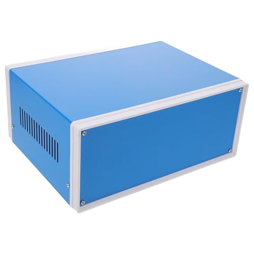Caja de conexiones metálica azul con protección activa para estaciones de metro